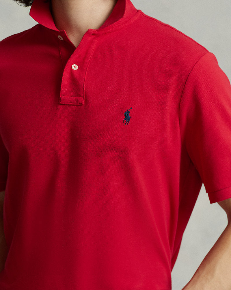 Slim Fit Mesh Polo Shirt