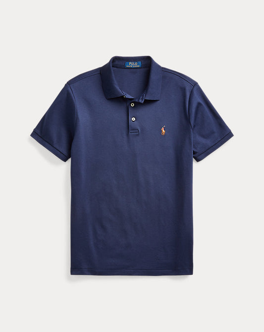 Camisa polo personalizada de algodão macio com corte slim fit