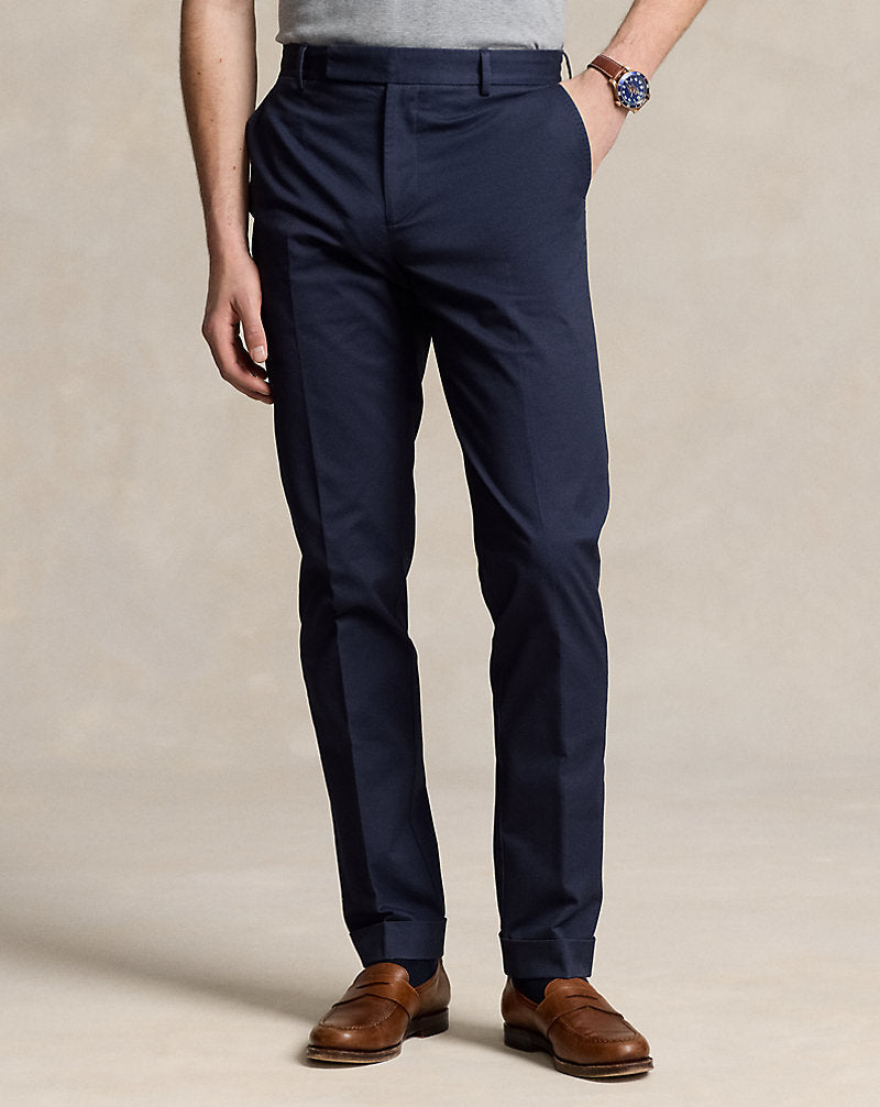 Calça de terno chino elástica