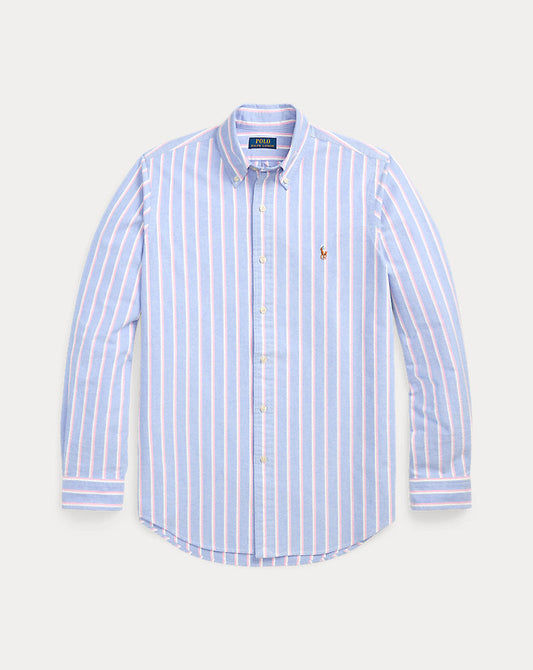 Camisa Oxford listrada com ajuste personalizado