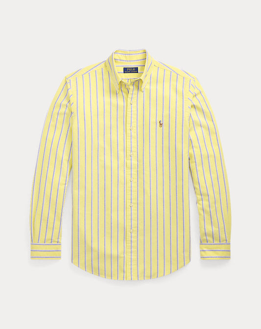 Camisa Oxford listrada com ajuste personalizado
