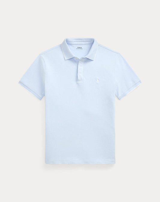 Polo de malha Oxford elástica com ajuste fino personalizado
