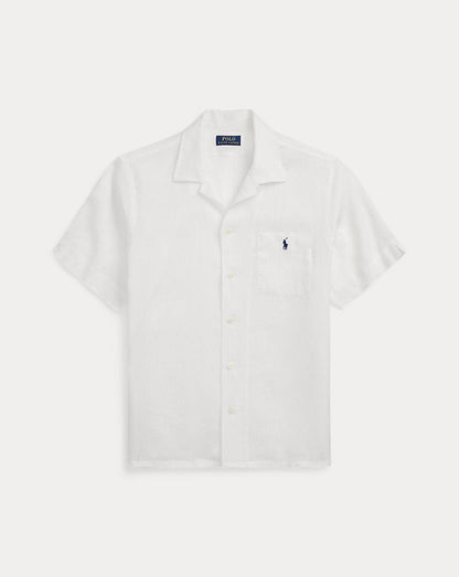 Camisa de acampamento de linho com corte clássico