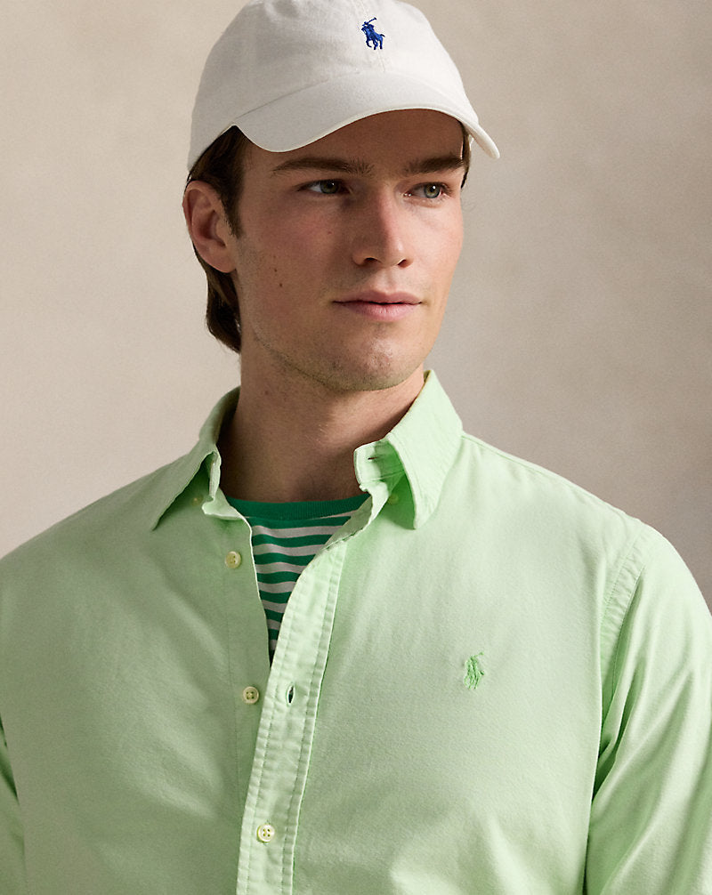 Camisa Oxford personalizada com tingimento mineral