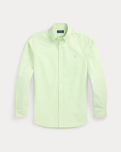 Camisa Oxford personalizada com tingimento mineral