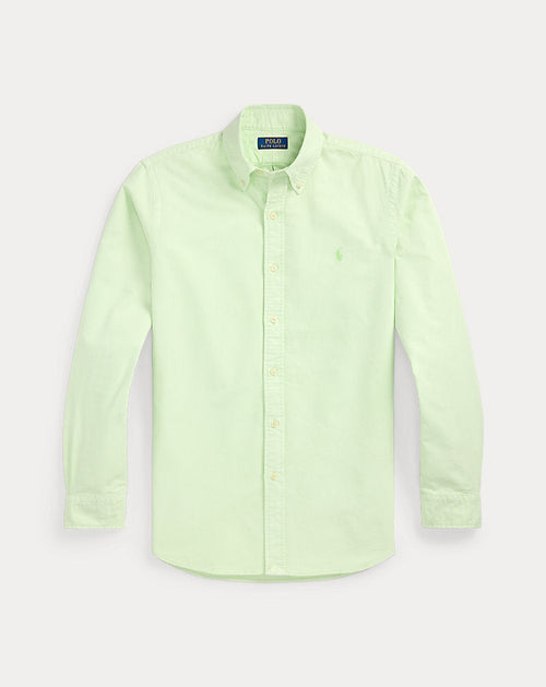 Camisa Oxford personalizada com tingimento mineral