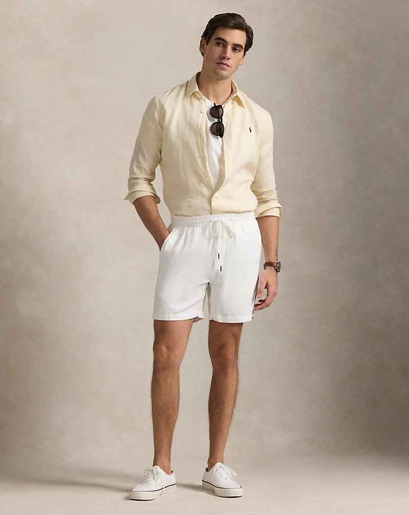 Camisa de linho slim fit
