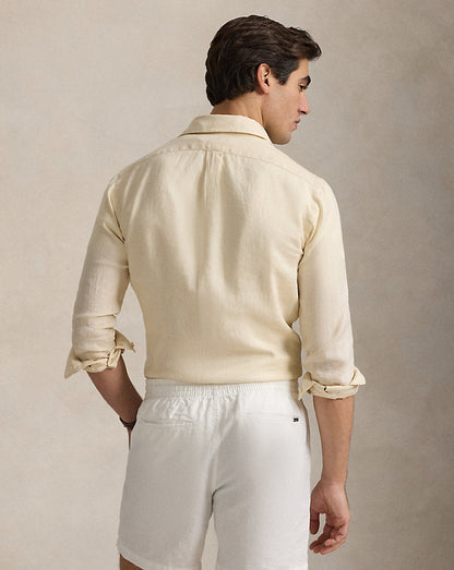 Camisa de linho slim fit