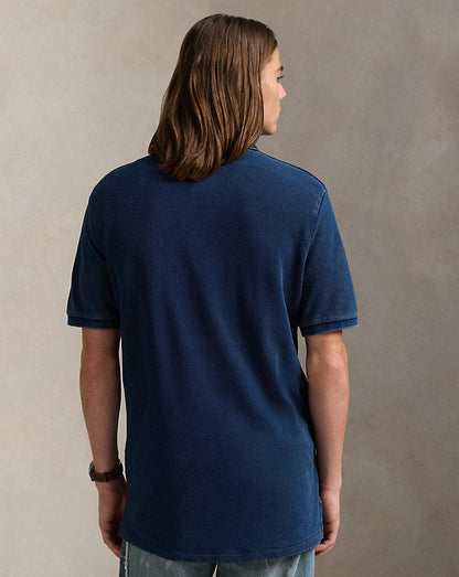 Classic Fit Indigo Mesh Polo Shirt
