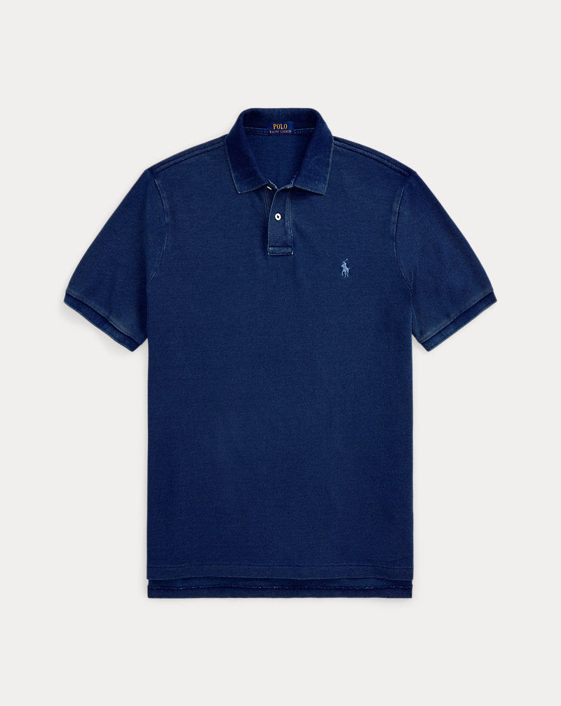 Classic Fit Indigo Mesh Polo Shirt