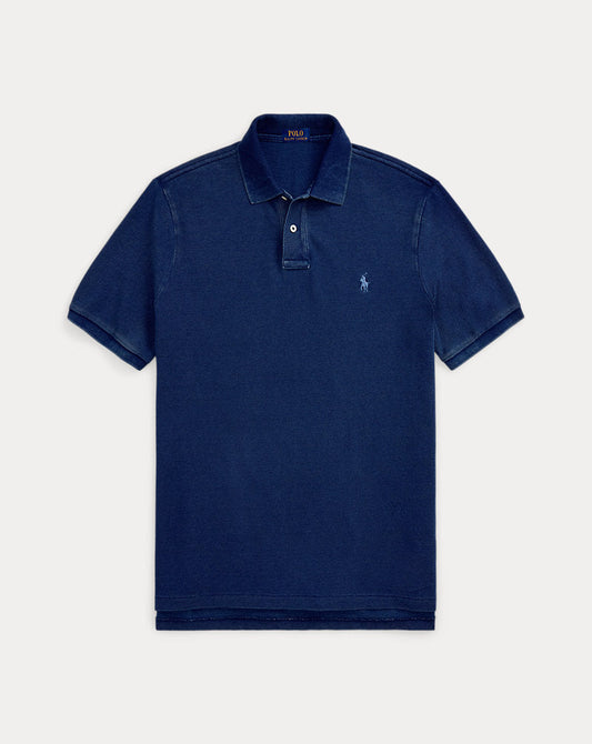 Classic Fit Indigo Mesh Polo Shirt