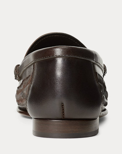 Chalmers Mocassim Penny de Couro Tecido
